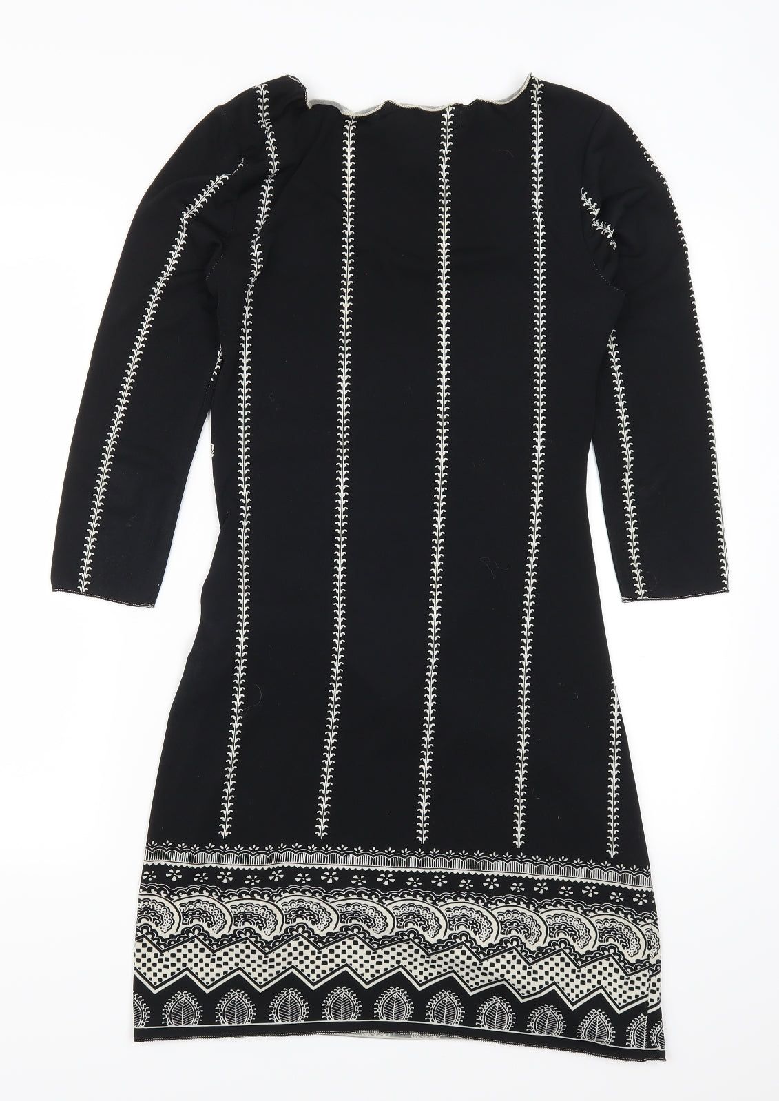 Studio Womens Black Striped  A-Line  Size XS