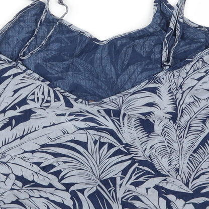 Womens UK Size S Topshop Blue Basic Tank