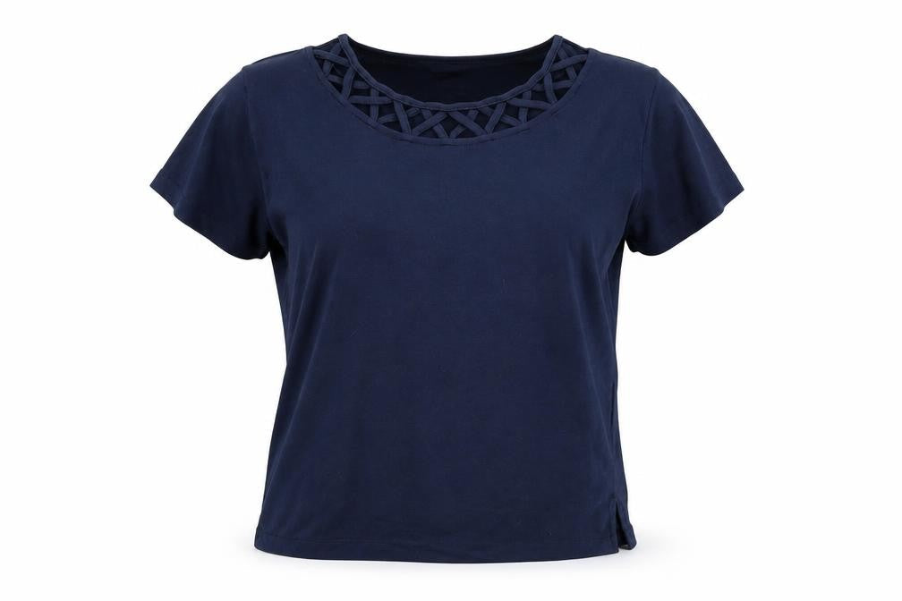 Womens UK Size M Instyle Blue Basic T-Shirt