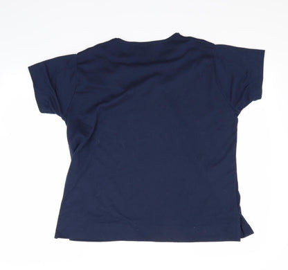 Womens UK Size M Instyle Blue Basic T-Shirt