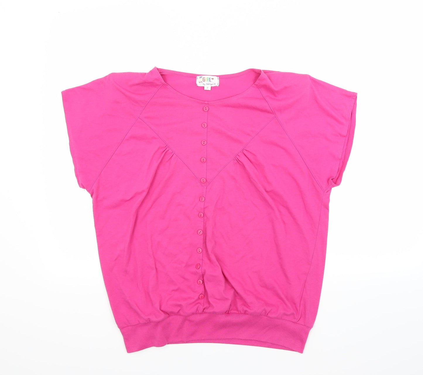 Womens UK Size M Preworn Red Basic T-Shirt