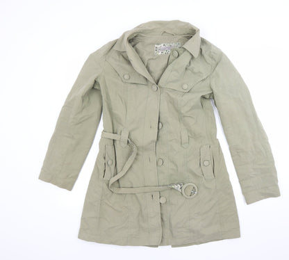Womens UK Size 10 Per Una Green Overcoat