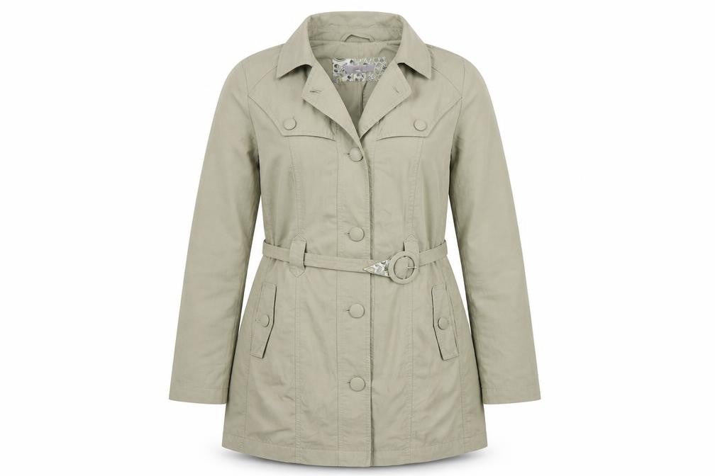 Womens UK Size 10 Per Una Green Overcoat