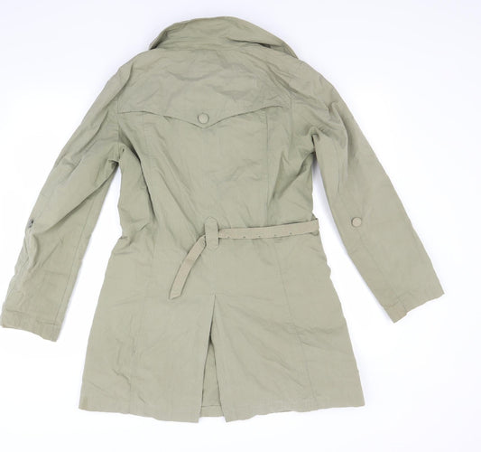 Womens UK Size 10 Per Una Green Overcoat