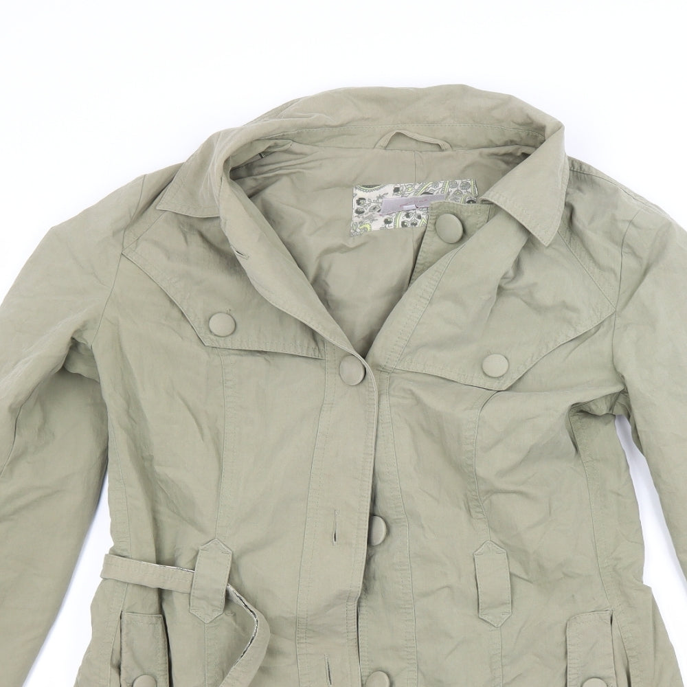 Womens UK Size 10 Per Una Green Overcoat