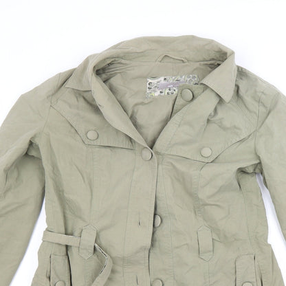 Womens UK Size 10 Per Una Green Overcoat