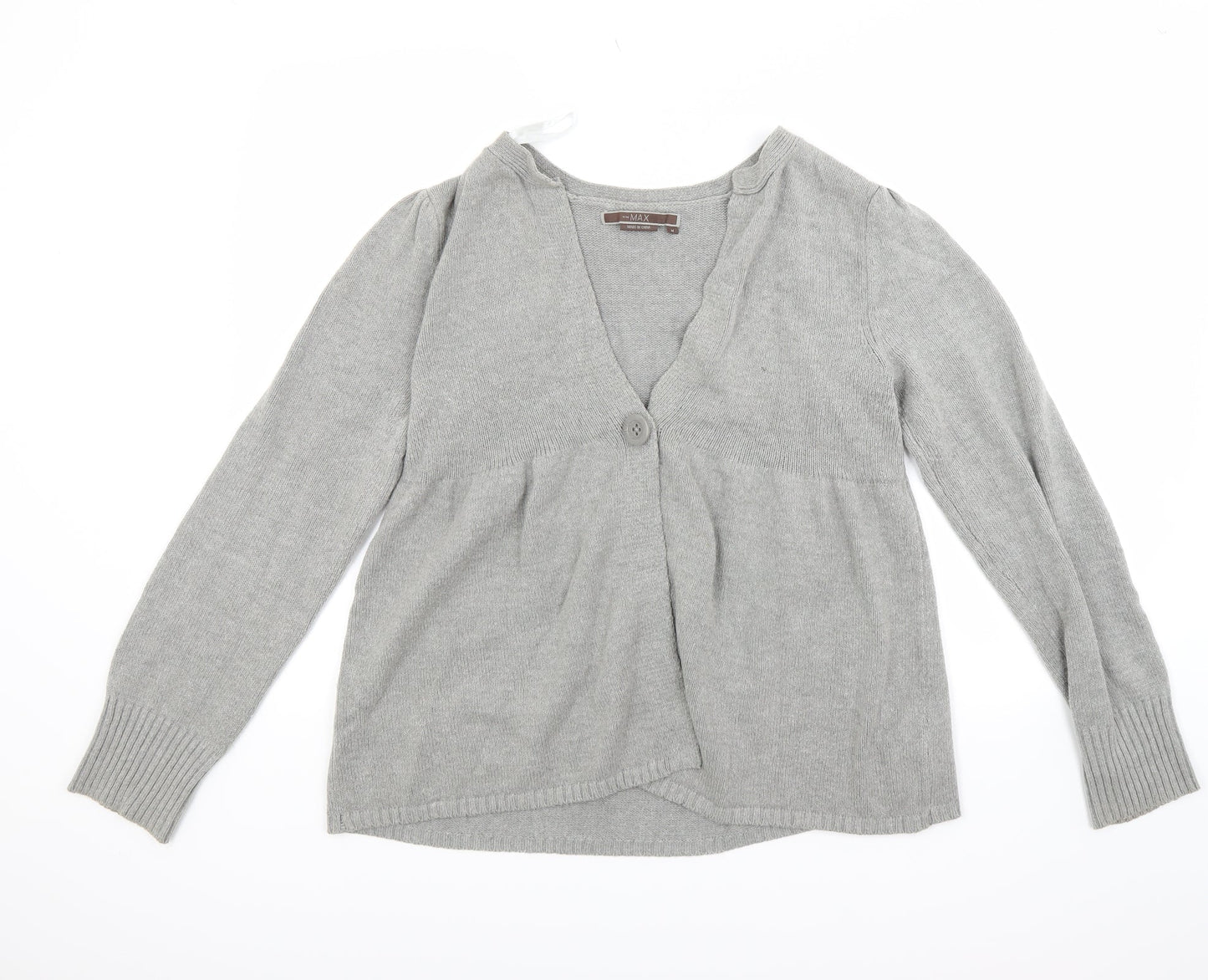 To the Max Womens Grey   Cardigan Jumper Size M