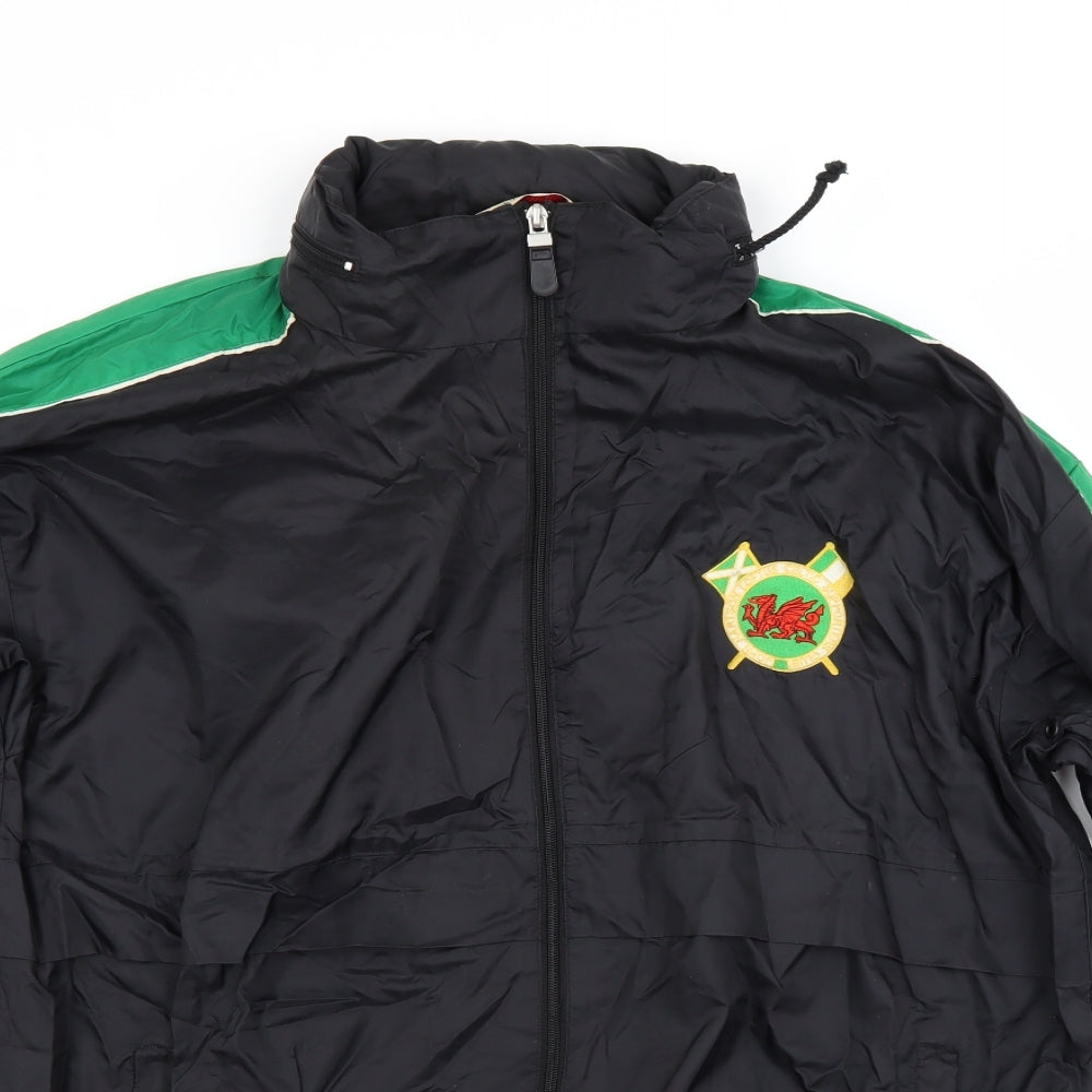 Mens UK Size S Game Gear Black Windbreaker Coat