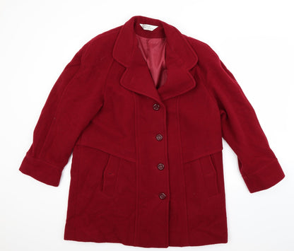 Womens UK Size 16 Modern Classics Red Overcoat
