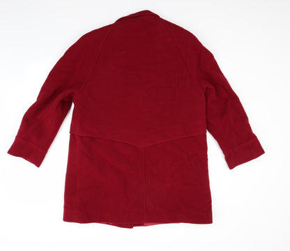 Womens UK Size 16 Modern Classics Red Overcoat