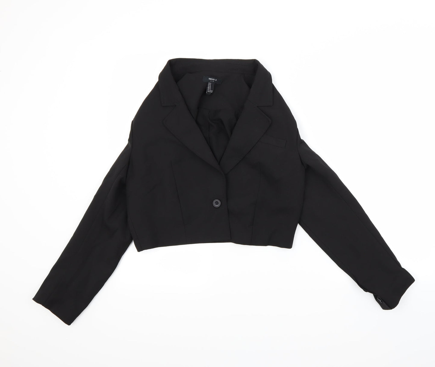 Womens UK Size M FOREVER 21 Black Jacket