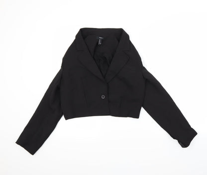 Womens UK Size M FOREVER 21 Black Jacket
