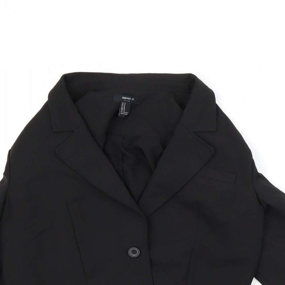 Womens UK Size M FOREVER 21 Black Jacket