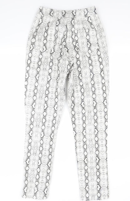 Womens UK Size 6 PRETTYLITTLETHING Regular Fit  White Trousers