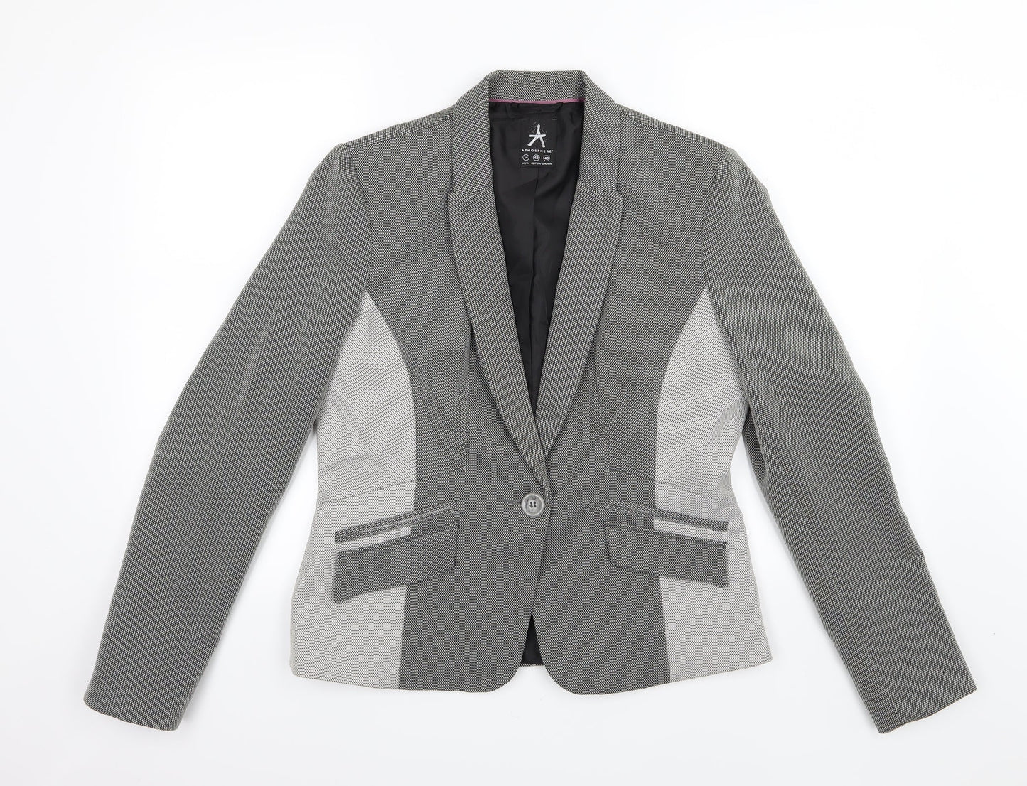 Atmosphere Womens Grey  Rayon Jacket Suit Jacket Size 14