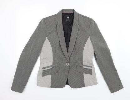 Atmosphere Womens Grey  Rayon Jacket Suit Jacket Size 14