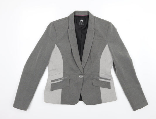 Atmosphere Womens Grey  Rayon Jacket Suit Jacket Size 14