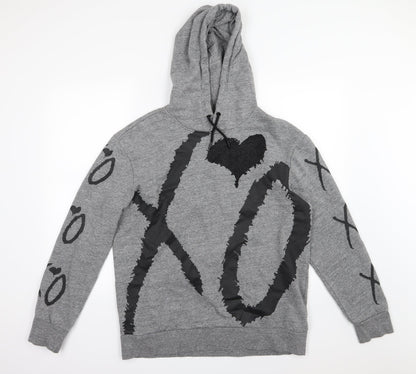 H&M Womens Gold  Jersey Pullover Hoodie Size M  - XOXO