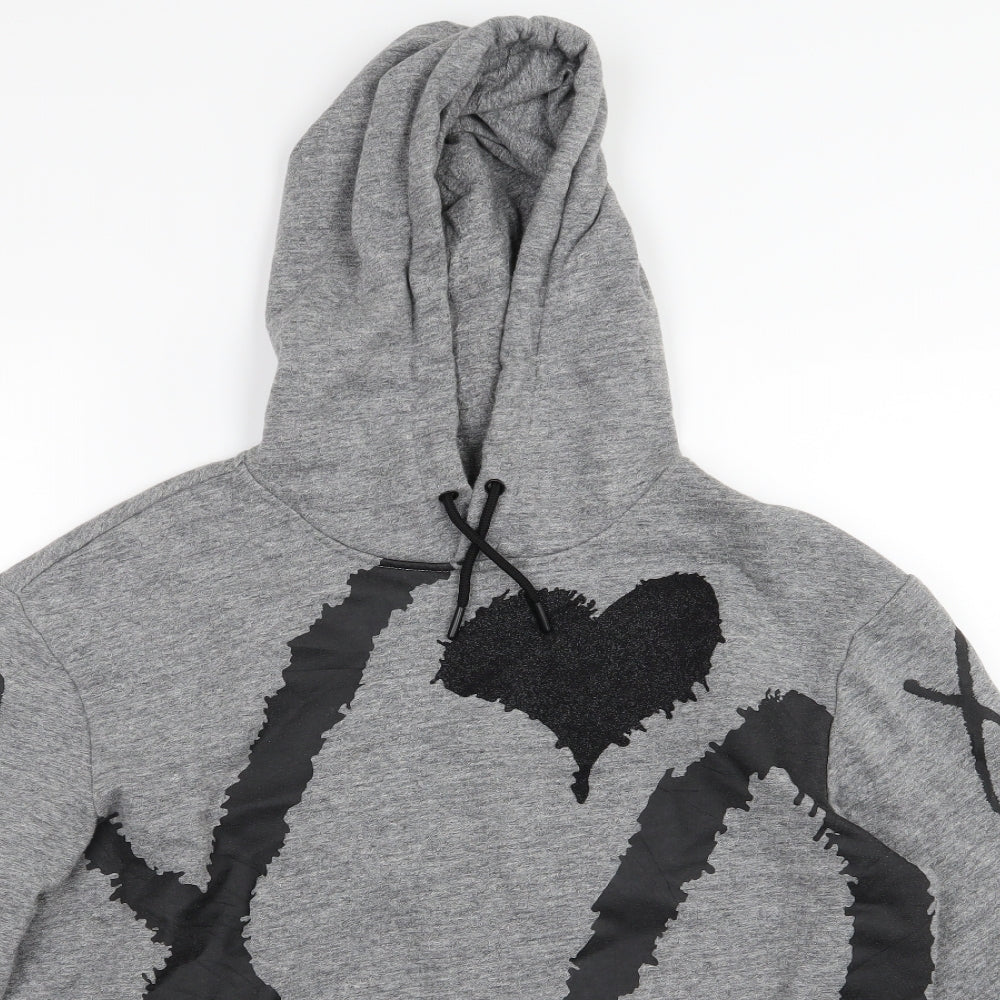 H&M Womens Gold  Jersey Pullover Hoodie Size M  - XOXO