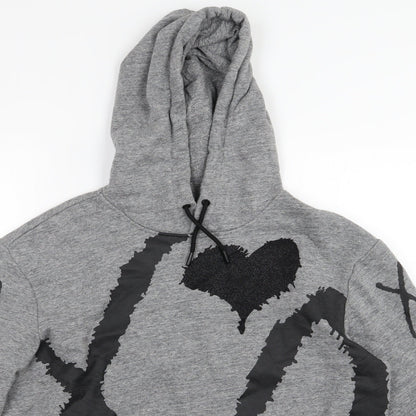 H&M Womens Gold  Jersey Pullover Hoodie Size M  - XOXO