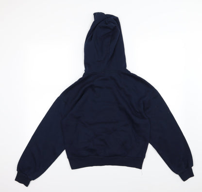 Berska Womens Blue  Jersey Pullover Hoodie Size S
