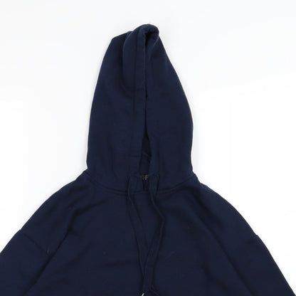 Berska Womens Blue  Jersey Pullover Hoodie Size S