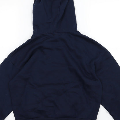Berska Womens Blue  Jersey Pullover Hoodie Size S