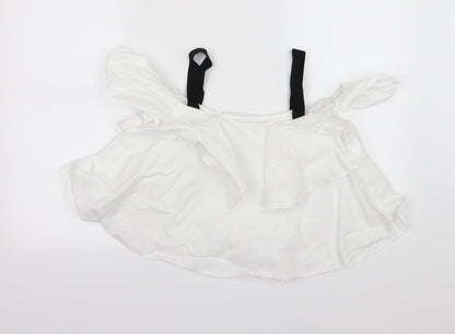 Womens UK Size XS Zara White Basic Blouse