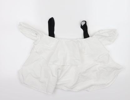 Womens UK Size XS Zara White Basic Blouse