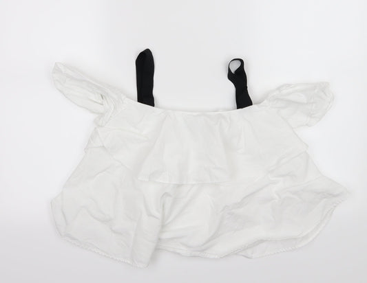 Womens UK Size XS Zara White Basic Blouse