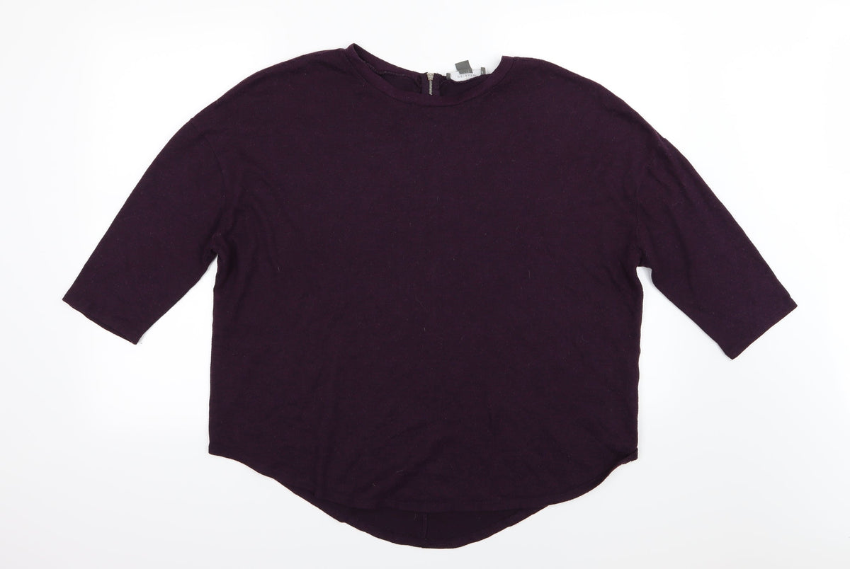 Primark Womens Purple  Knit Pullover Jumper Size L