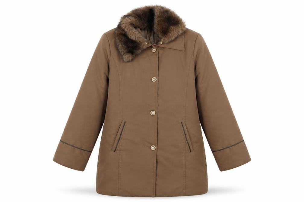 Womens UK Size 10 Neuville Brown Overcoat