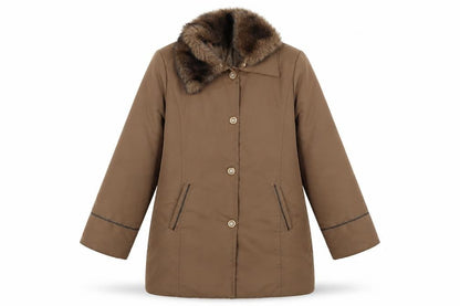 Womens UK Size 10 Neuville Brown Overcoat