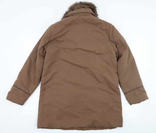 Womens UK Size 10 Neuville Brown Overcoat