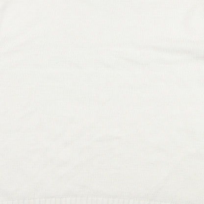 Papaya Womens White  Knit Pullover Jumper Size M
