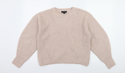 New Look Womens Pink  Knit Pullover Jumper Size S