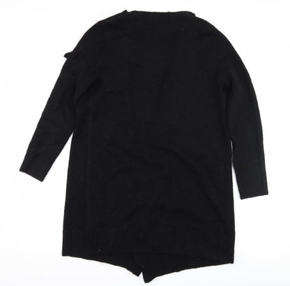 Primark Womens Black  Knit Cardigan Jumper Size 10