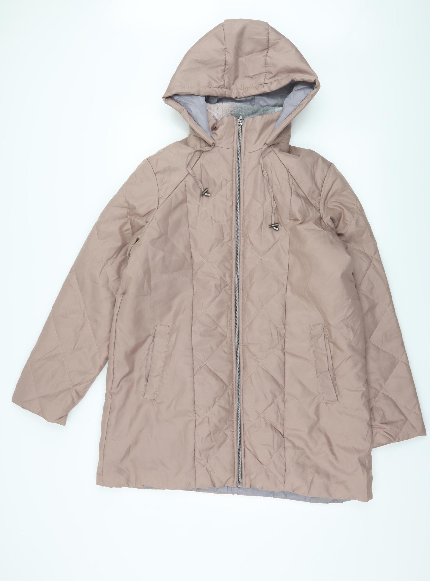 Womens UK Size S Anne De Lancay Pink Parka Coat