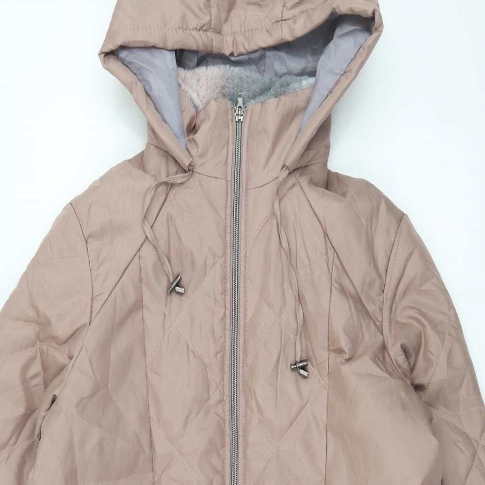 Womens UK Size S Anne De Lancay Pink Parka Coat