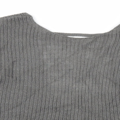 H&M Womens Grey  Knit Pullover Jumper Size L
