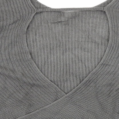 H&M Womens Grey  Knit Pullover Jumper Size L