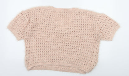 Next Womens Pink  Knit Pullover Jumper Size L