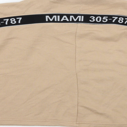 New Look Girls Beige Striped Jersey Pullover Sweatshirt Size 14-15 Years  - Miami