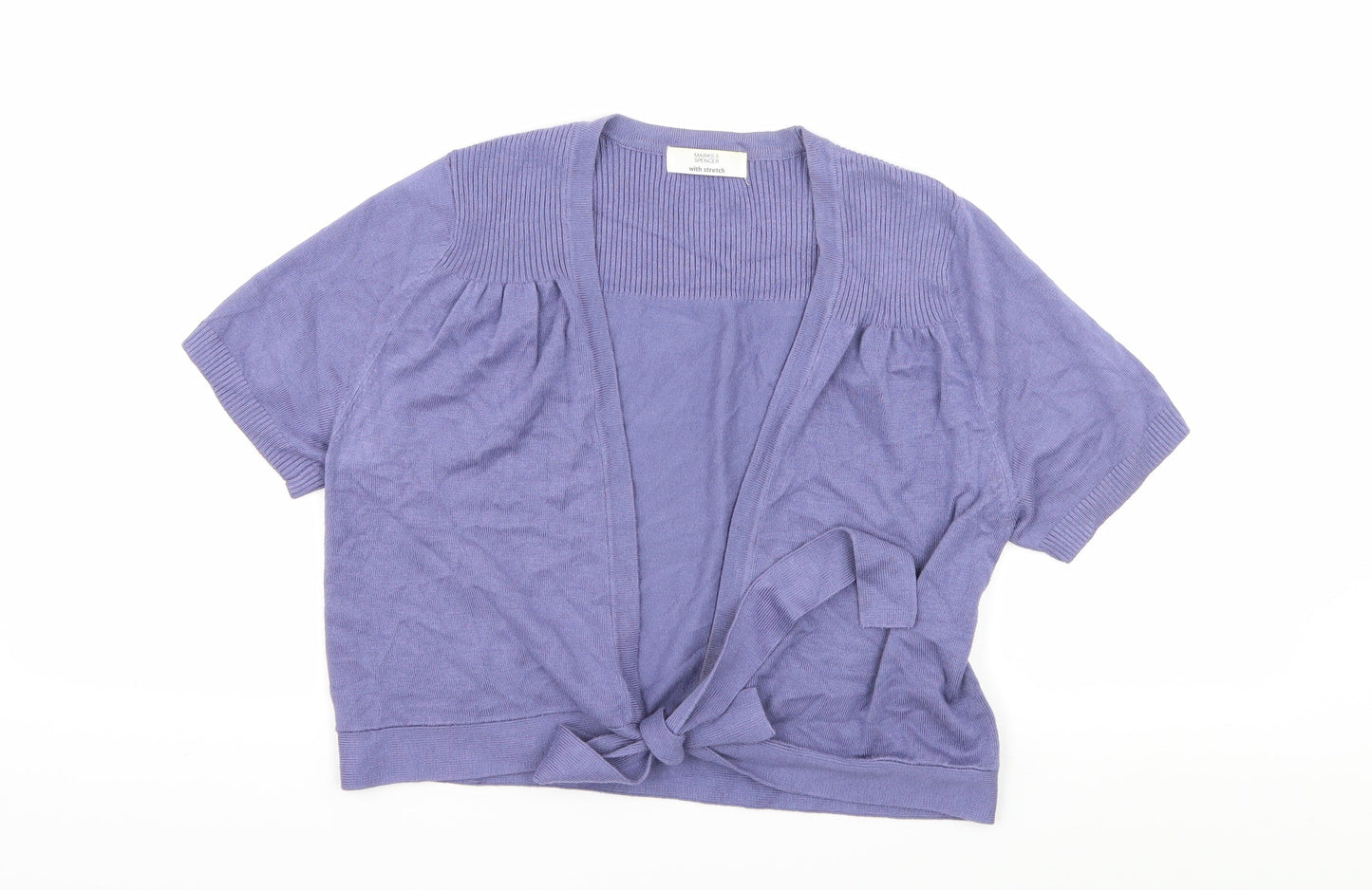 Marks and Spencer Womens Purple  Knit Cardigan Jumper Size 14
