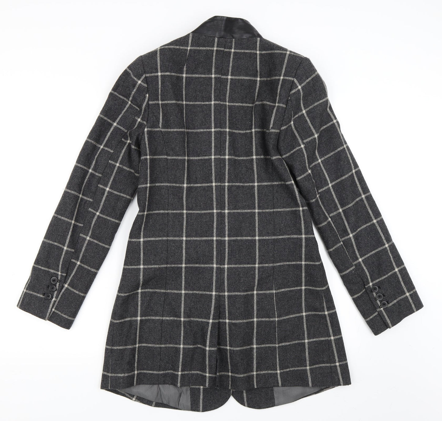 Linea Womens Grey   Overcoat Coat Size 10