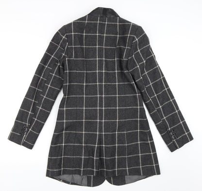 Linea Womens Grey   Overcoat Coat Size 10