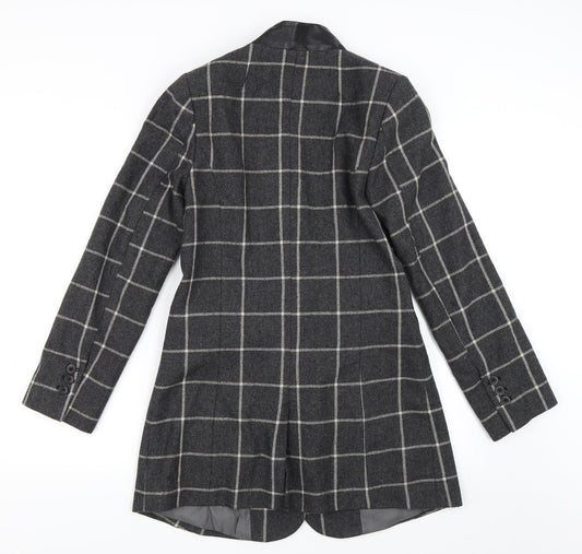 Linea Womens Grey   Overcoat Coat Size 10