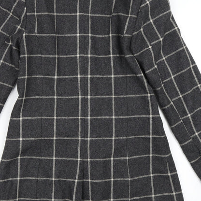 Linea Womens Grey   Overcoat Coat Size 10