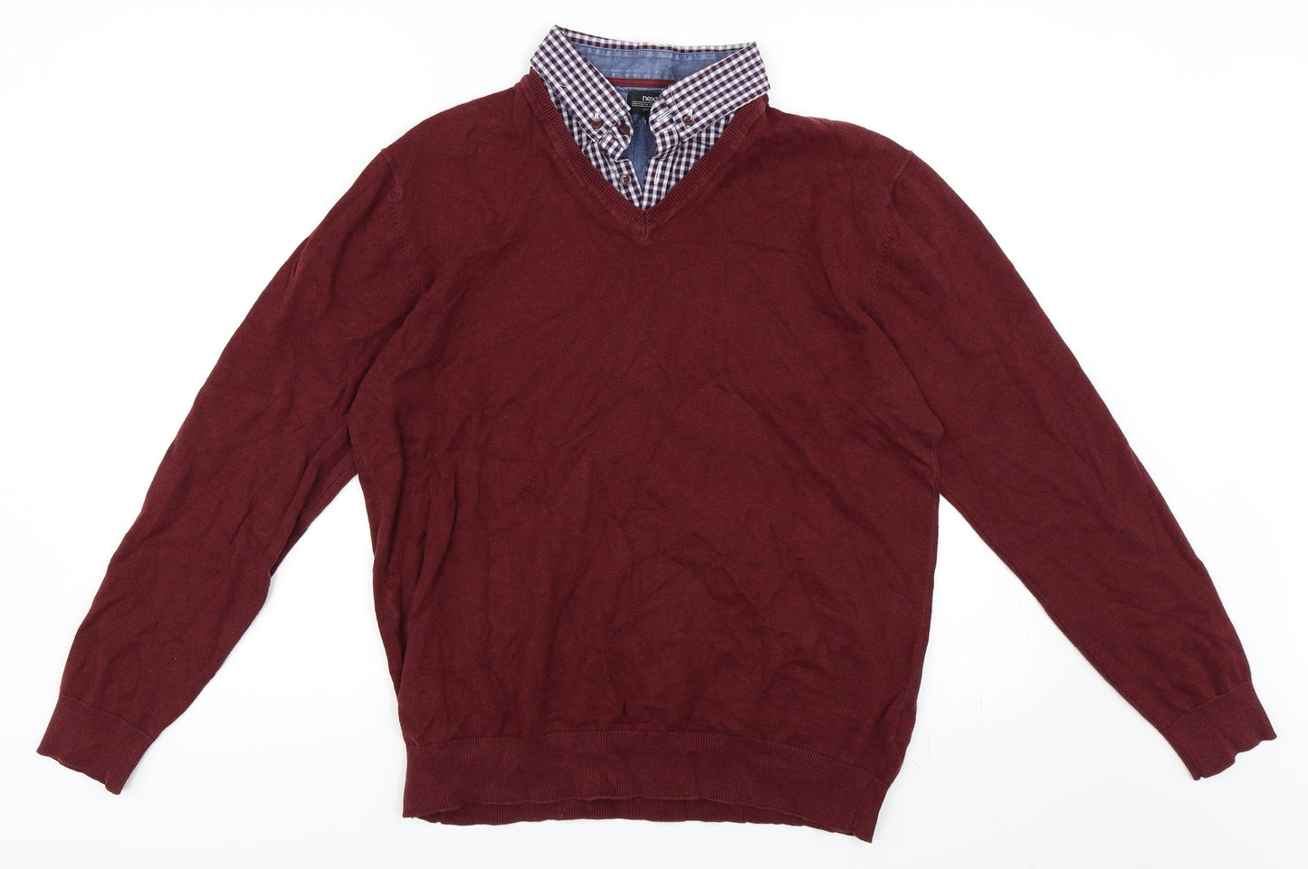 NEXT Mens Red   Pullover Jumper Size L