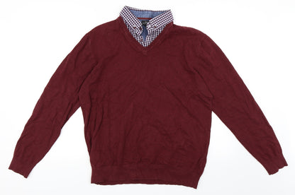 NEXT Mens Red   Pullover Jumper Size L